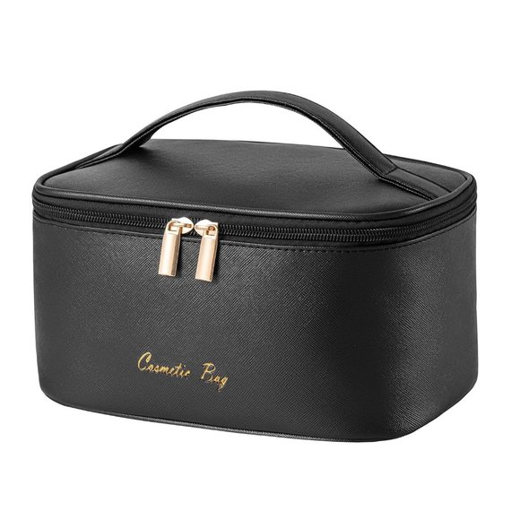 Women's Portable Waterproof Makeup & Cosmetic Bag For Make Up Organizer - Black - Picture 1 of 7
